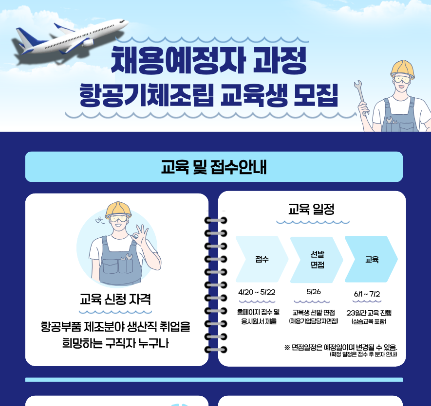 2026년 4차 산업혁명 스마트 교육사업< 항공기기체조립 채용예정자과정>